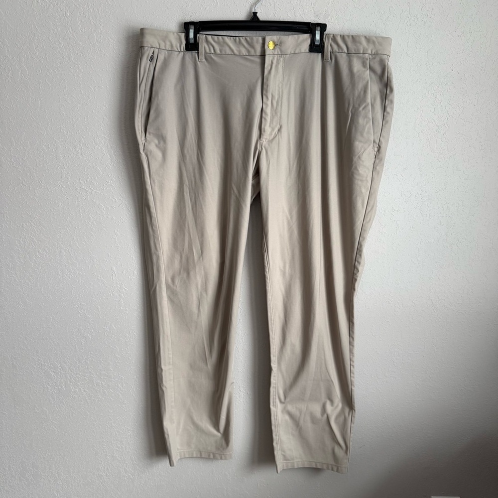 Men’s 40x32 Tan 7 Diamonds Infinity Formal Preppy Business Casual Classic Pants